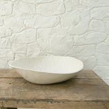 Handmade large lace-textured ceramic serving bowl by Muddy Heart