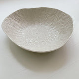 Handmade large lace-textured ceramic serving bowl by Muddy Heart