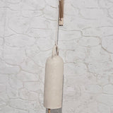 Handmade long ceramic bell with wooden ringer, medium size