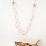 Handmade porcelain chain link statement necklace by Muddy Heart