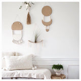 Handmade stoneware tribal wall art hanging in neutral tones by Muddy Heart