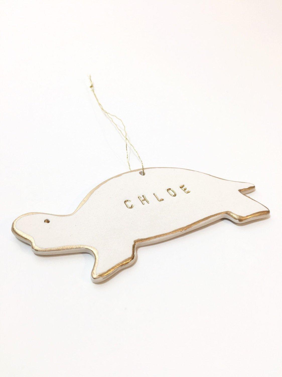 Turtle Personalized Ornament MuddyHeart