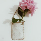 Handmade wall-mounted ceramic vase pocket for fresh flowers